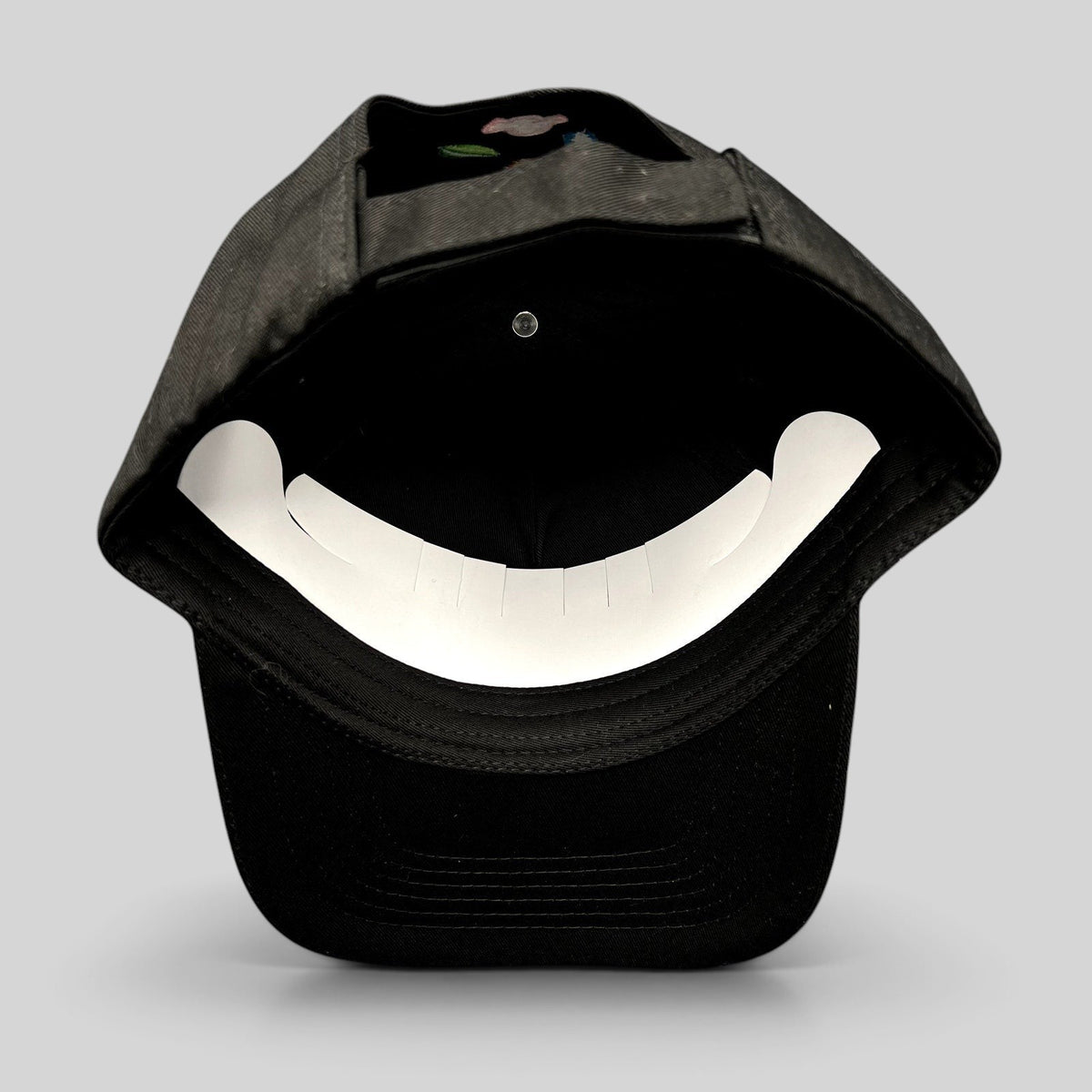 Raree Finds black Disney Pixar Elemental movie promotional strapback hat with curved brim and interior support insert