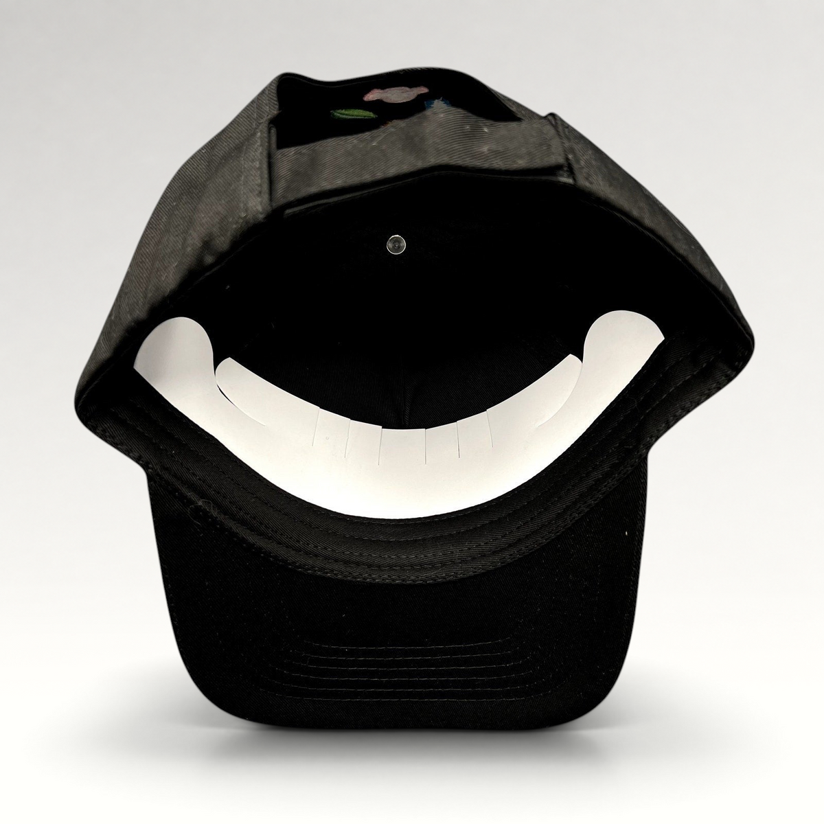 Raree Finds black Disney Pixar Elemental movie promotional strapback hat with curved brim and interior support insert