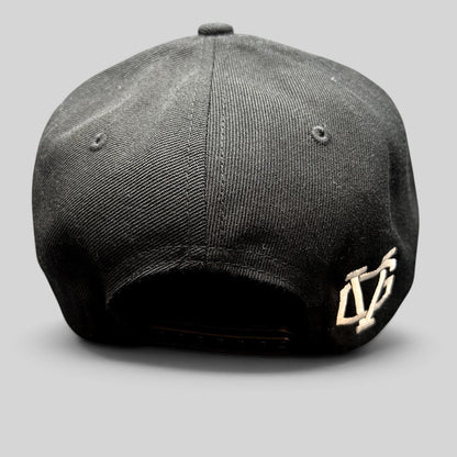 Raree Finds Fedorin Cup hockey snapback hat in black with white rear logo embroidery and adjustable snapback closure.