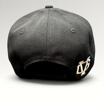 Raree Finds Fedorin Cup hockey snapback hat in black with white rear logo embroidery and adjustable snapback closure.