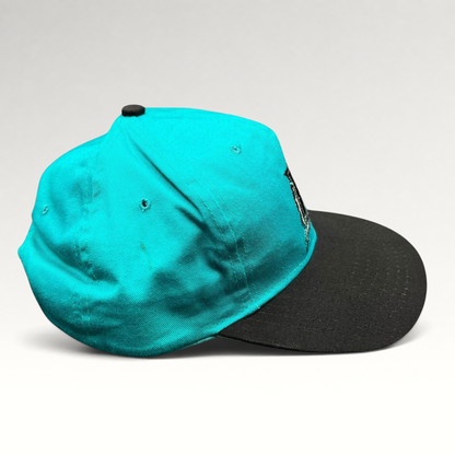 Raree Finds vintage Florida Marlins youth snapback cap in teal with a black brim and embroidered team logo.