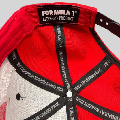 Raree Finds 2013 Formula 1 Korean Grand Prix snapback interior with branded taping and licensed product tag