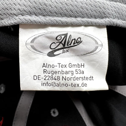 Raree Finds Fortuna Düsseldorf hat interior fabric tag showing Alno-Tex GmbH manufacturer details