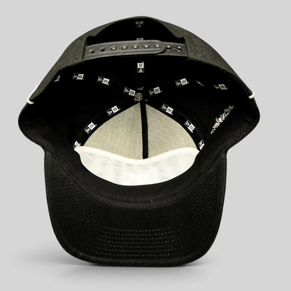 Raree Finds Fox Racing New Era Cosmo snapback hat interior view showing branded taping and adjustable plastic closure