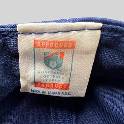 Raree Finds vintage Geelong AFL snapback hat interior tag showing Australian Football League official product label