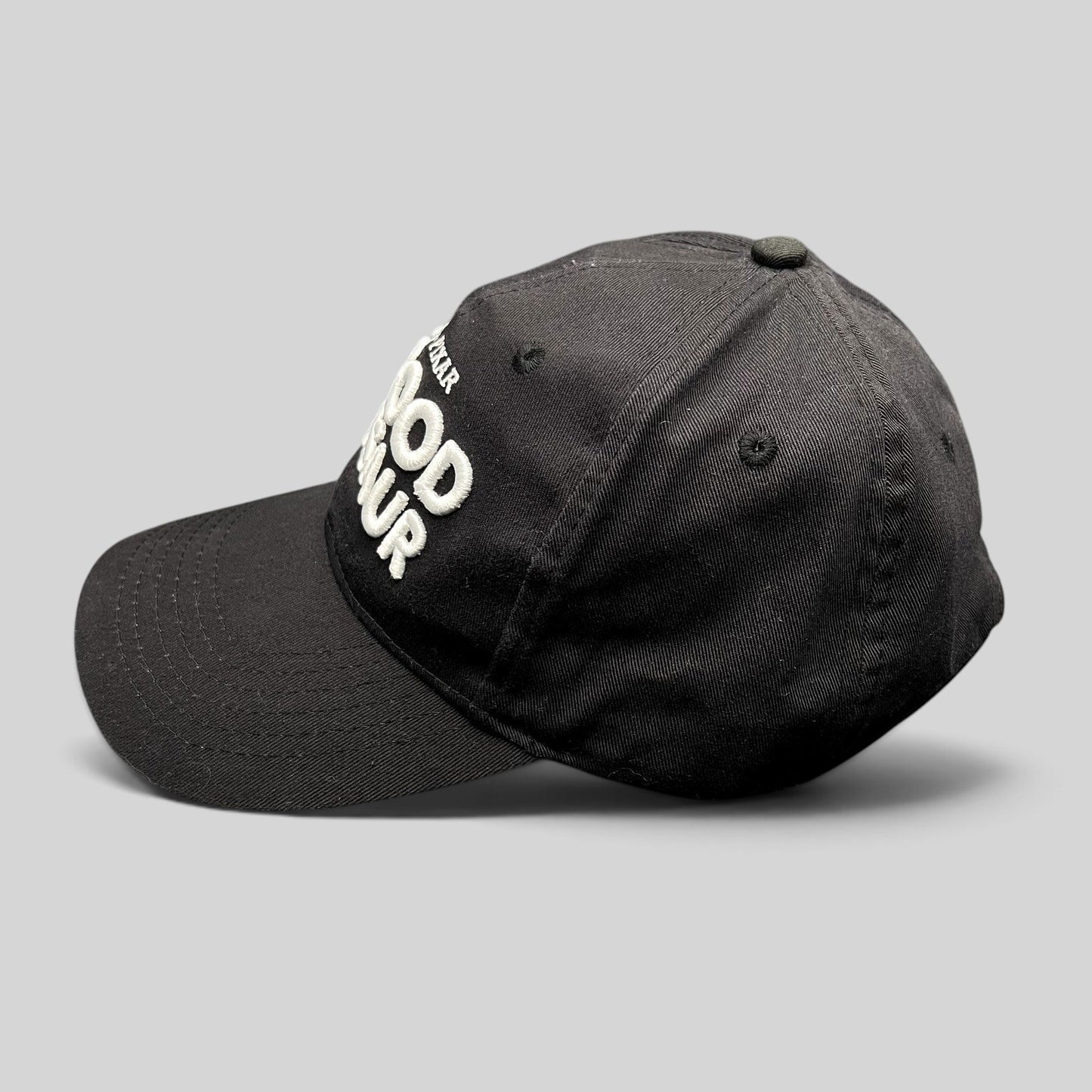 Raree Finds black Disney Pixar The Good Dinosaur promotional strapback hat with white embroidered front logo