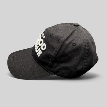 Raree Finds black Disney Pixar The Good Dinosaur promotional strapback hat with white embroidered front logo