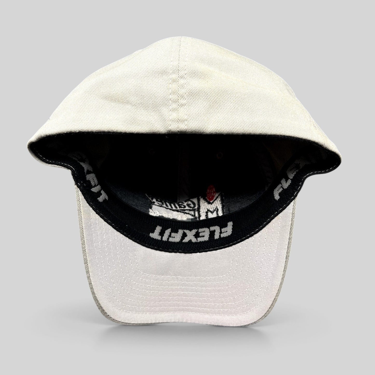 Raree Finds gray Yupoong Flexfit M Games 2004 event baseball cap with embroidered logo and interior sweatband detail