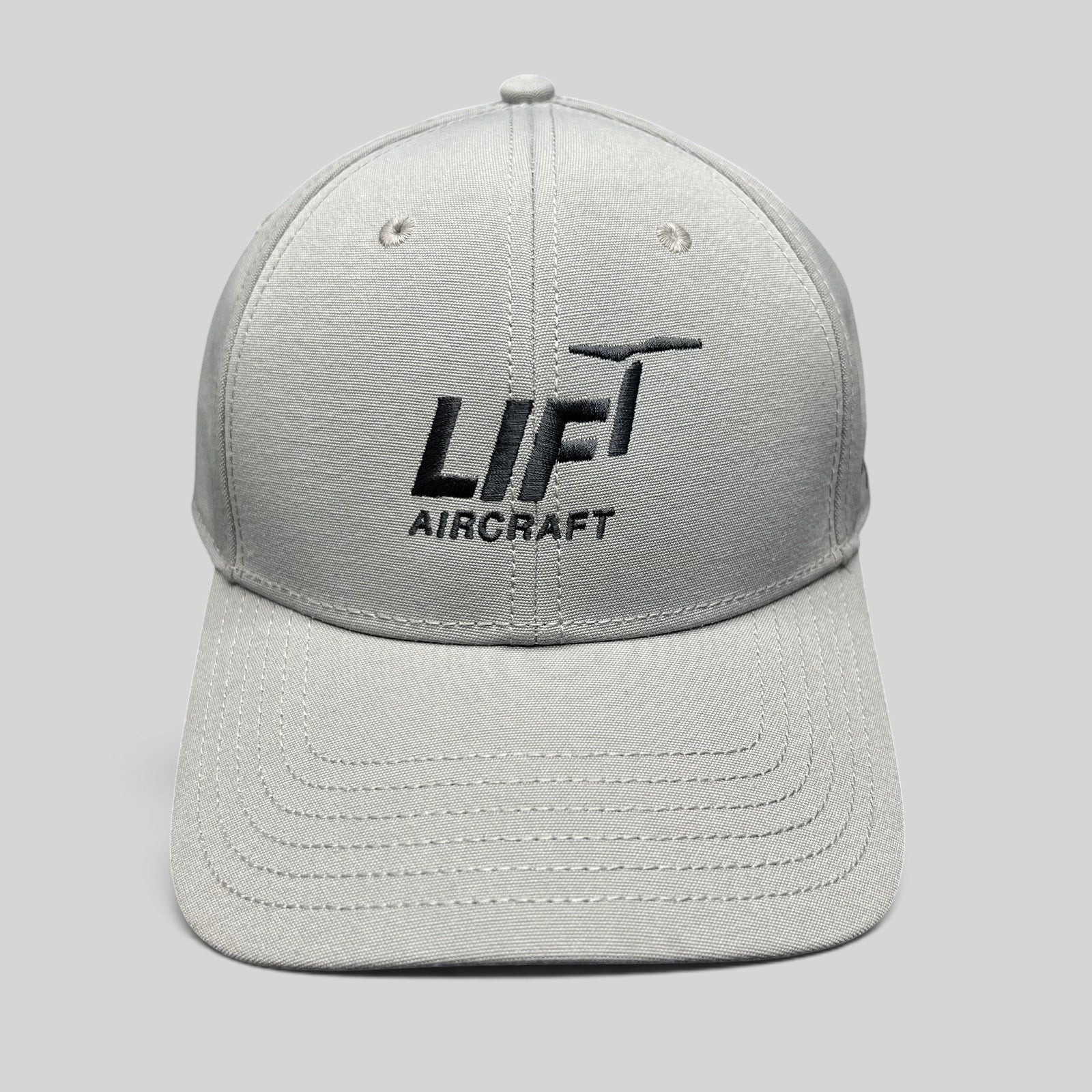 Raree Finds gray The North Face strapback hat with black Lift Aircraft embroidery on a structured six-panel crown.