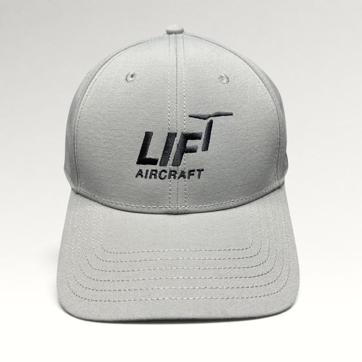 Raree Finds gray The North Face strapback hat with black Lift Aircraft embroidery on a structured six-panel crown.