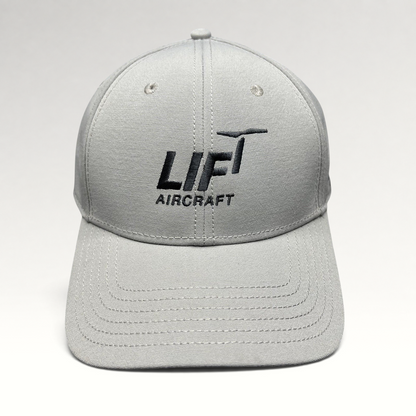Raree Finds gray The North Face strapback hat with black Lift Aircraft embroidery on a structured six-panel crown.