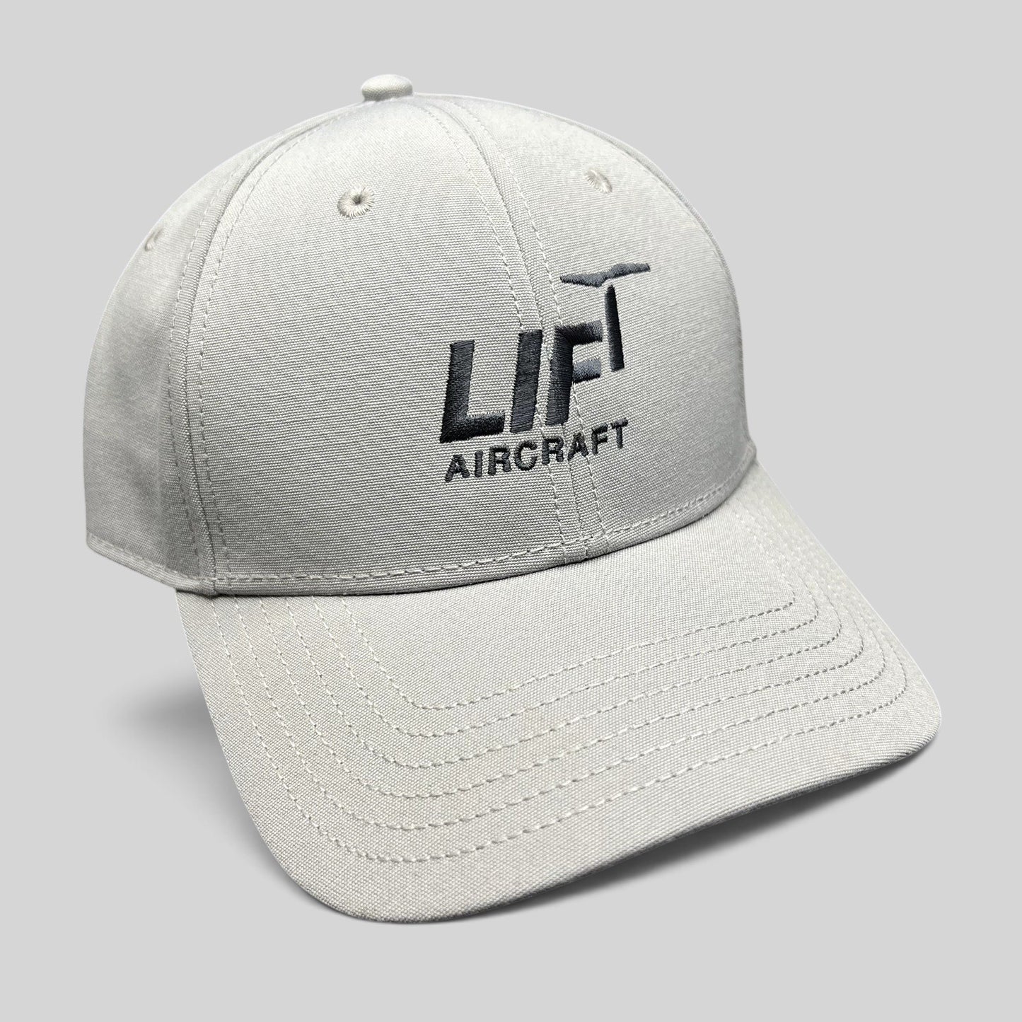Raree Finds gray The North Face strapback hat with black Lift Aircraft embroidery on the front six-panel crown