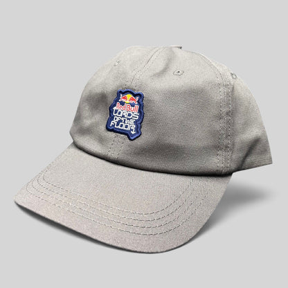 Raree Finds grey cotton twill snapback hat featuring a Red Bull Lords of the Floor embroidered event patch.