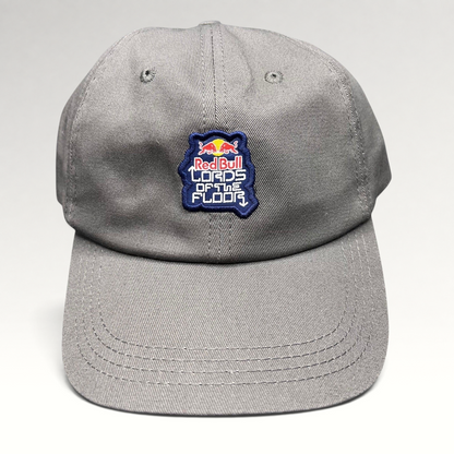 Raree Finds grey cotton twill snapback hat featuring a Red Bull Lords of the Floor embroidered event patch