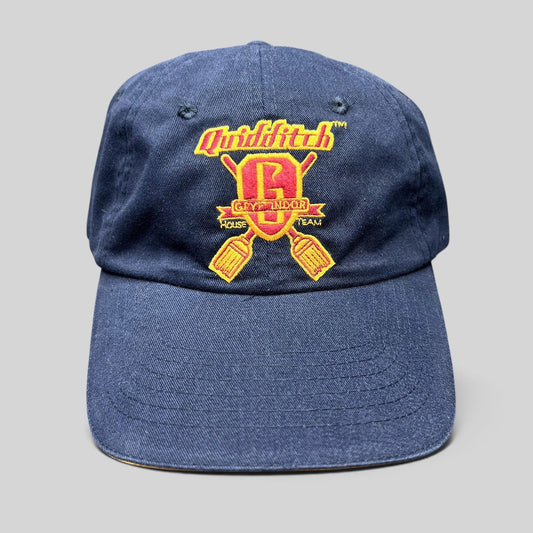 Raree Finds vintage navy blue Harry Potter Gryffindor Quidditch team strapback hat with red and gold embroidery