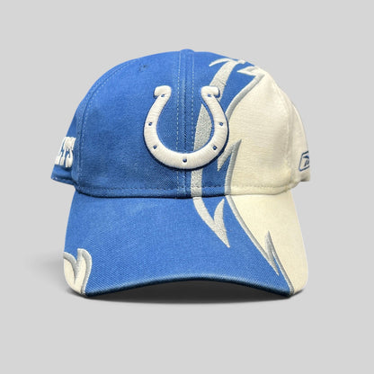 Raree Finds vintage Reebok Indianapolis Colts NFL hat in royal blue and white with embroidered horseshoe logo