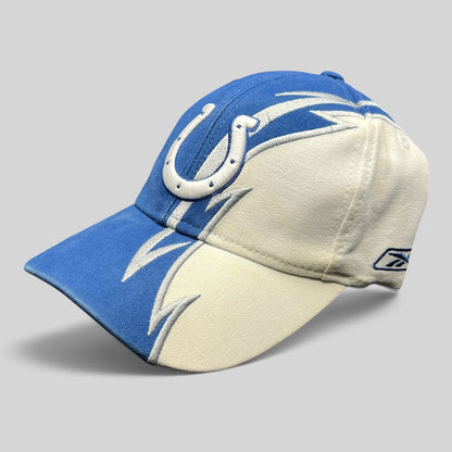 Raree Finds vintage Reebok Indianapolis Colts NFL hat in royal blue and white with embroidered horseshoe logo