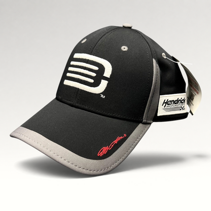 Raree Finds Jeff Gordon Hendrick Motorsports black and gray A-Flex stretch hat with white stylized G logo