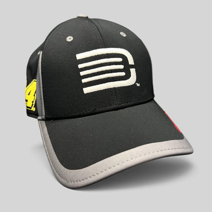 Raree Finds Jeff Gordon NASCAR A-Flex stretch hat in black and gray with a white stylized G logo and side embroidery.