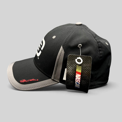 Raree Finds Jeff Gordon Hendrick Motorsports black and gray A-Flex stretch hat with embroidered NASCAR logo