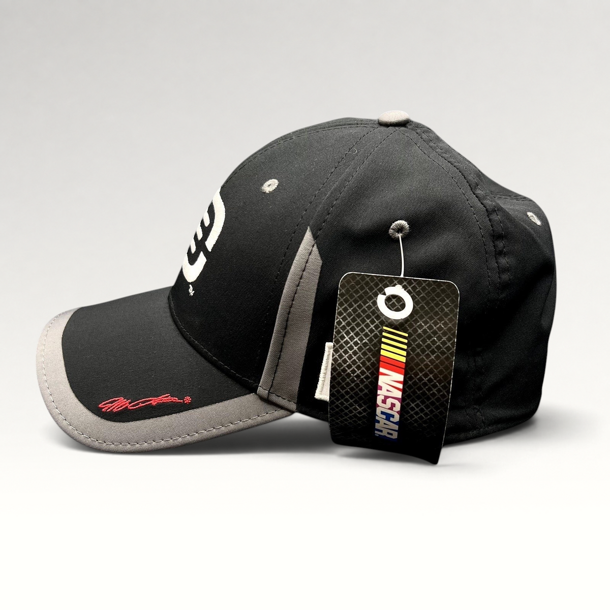 Raree Finds Jeff Gordon Hendrick Motorsports black and gray A-Flex stretch hat with embroidered NASCAR logo