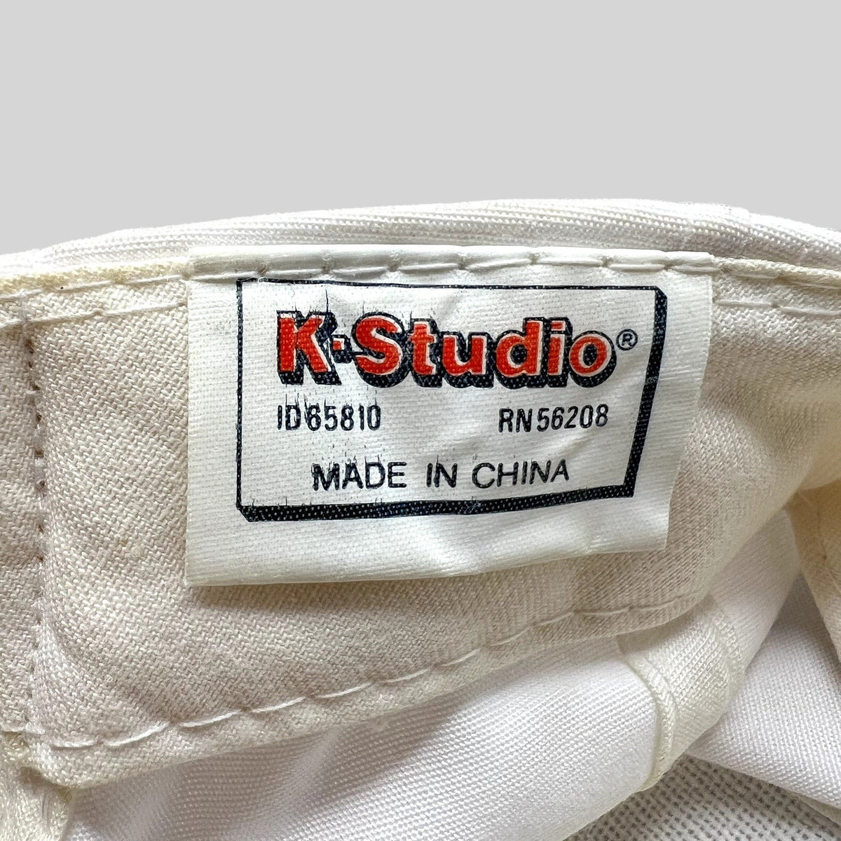Raree Finds vintage 1989 NFL American Bowl hat interior K-Studio brand label and manufacturing tag