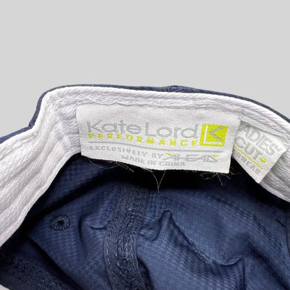 Raree Finds navy Kate Lord Performance cap interior label showing brand branding and ladies cut tag
