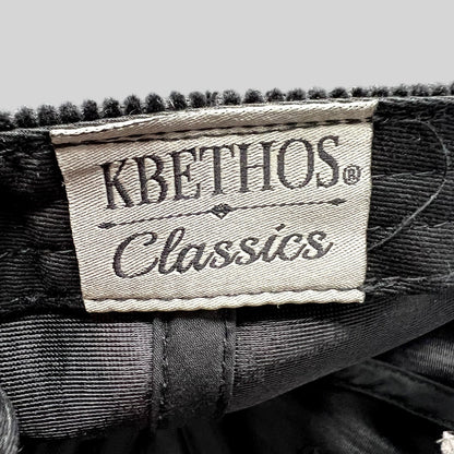 Raree Finds KBETHOS Classics interior woven label on a black corduroy hat