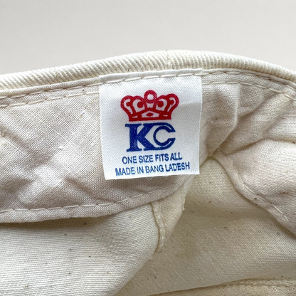 Raree Finds vintage KC brand snapback hat interior label with crown logo and size information