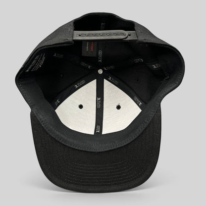 Raree Finds Kenichi Fishing Flexfit 110 snapback hat interior view showing branded taping and adjustable closure