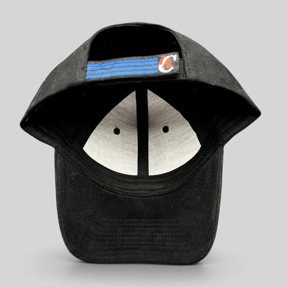 Raree Finds vintage LA Clippers black cotton strapback hat with team logo detail on the adjustable back strap