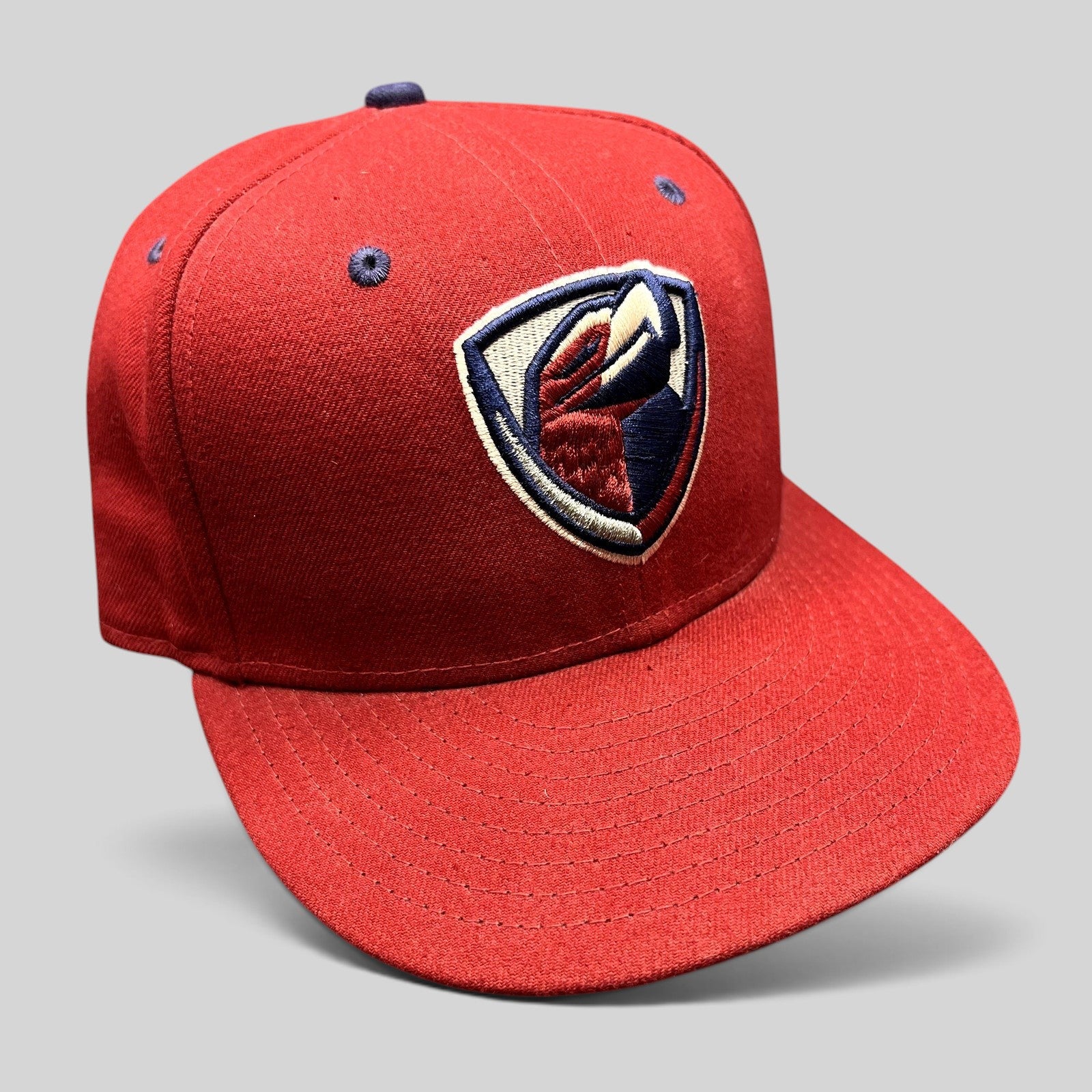 Raree Finds Lancaster JetHawks New Era 59FIFTY fitted hat in red with navy embroidered team logo
