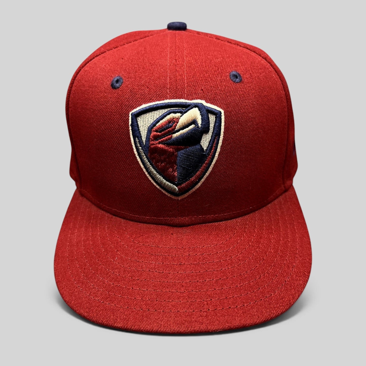 Raree Finds Lancaster JetHawks New Era 59FIFTY fitted baseball hat in red with an embroidered team logo