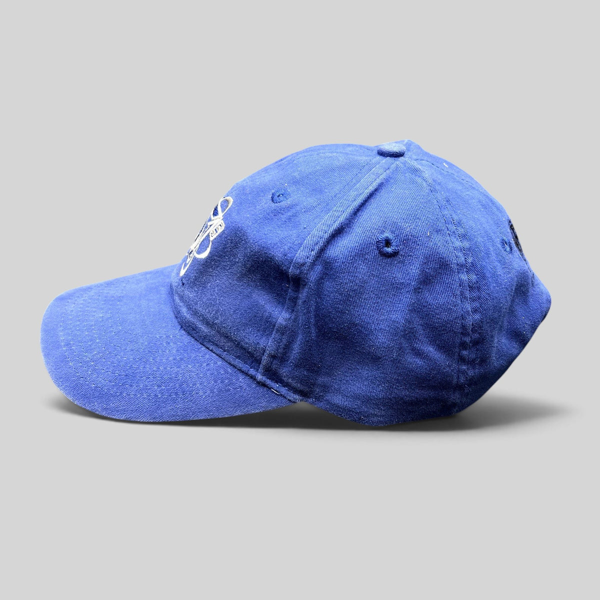 Raree Finds royal blue Las Vegas 51s MiLB strapback hat with embroidered atomic logo and adjustable back strap