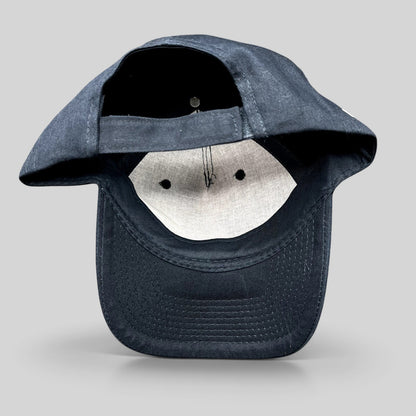 Raree Finds black Legion Marvel FX strapback hat showing the interior lining and adjustable strap closure