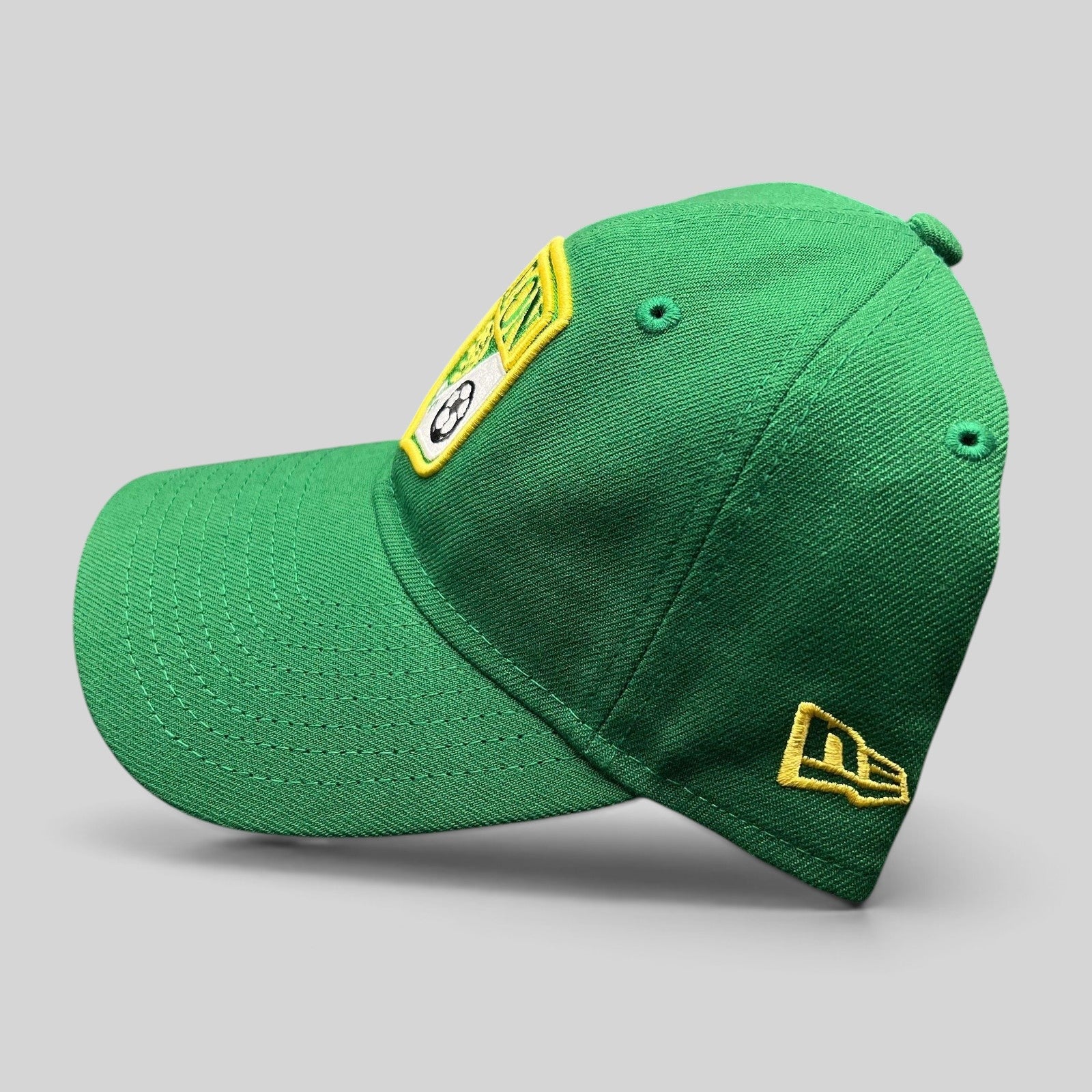 Raree Finds LEON FC green New Era 9TWENTY strapback hat with embroidered soccer crest and side logo detail