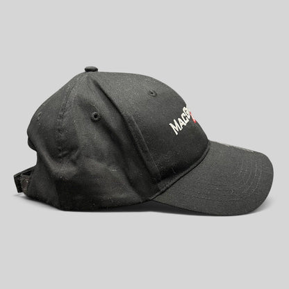 Raree Finds vintage black MacGyver Season 2 promotional strapback hat with embroidered logo and signed brim