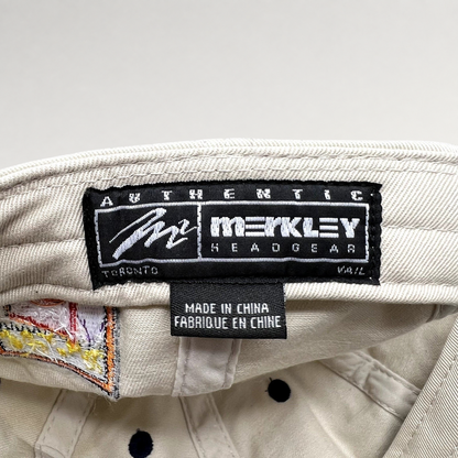 Raree Finds vintage Markley Headgear cotton hat interior label showing authentic branding and made in China tag
