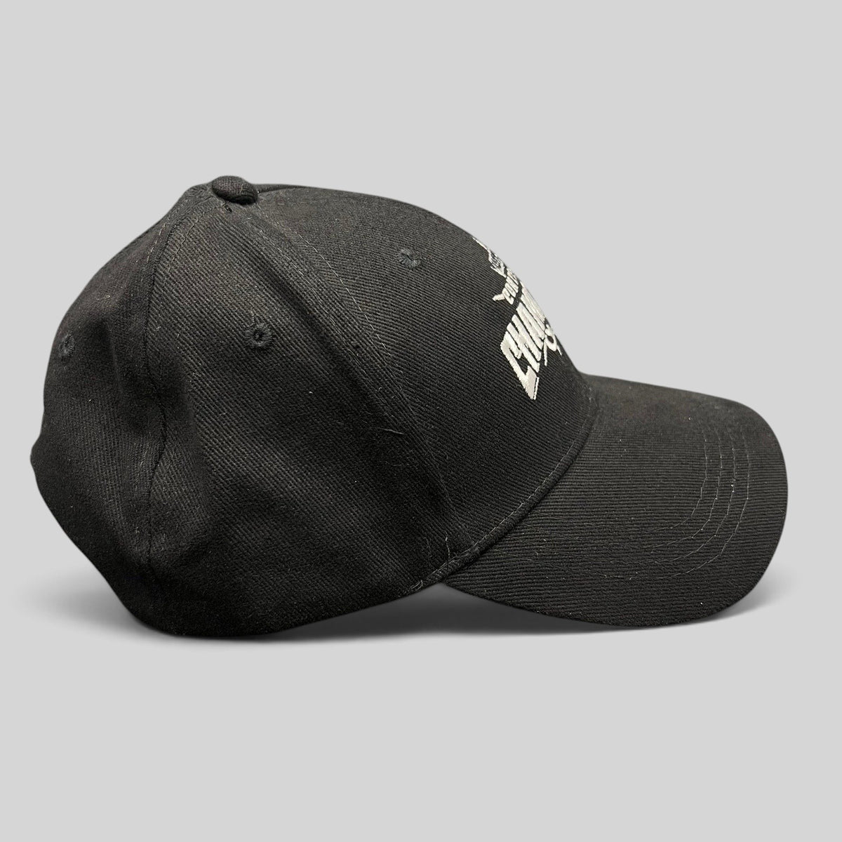Raree Finds black Marvel Contest of Champions snapback hat with white embroidered logo and neon green undervisor.