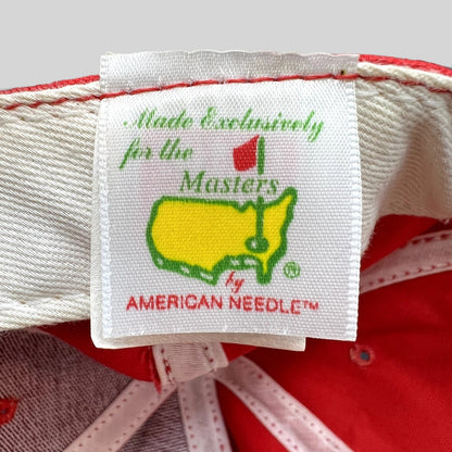 Raree Finds vintage American Needle Masters Augusta National hat interior label with embroidered USA map logo