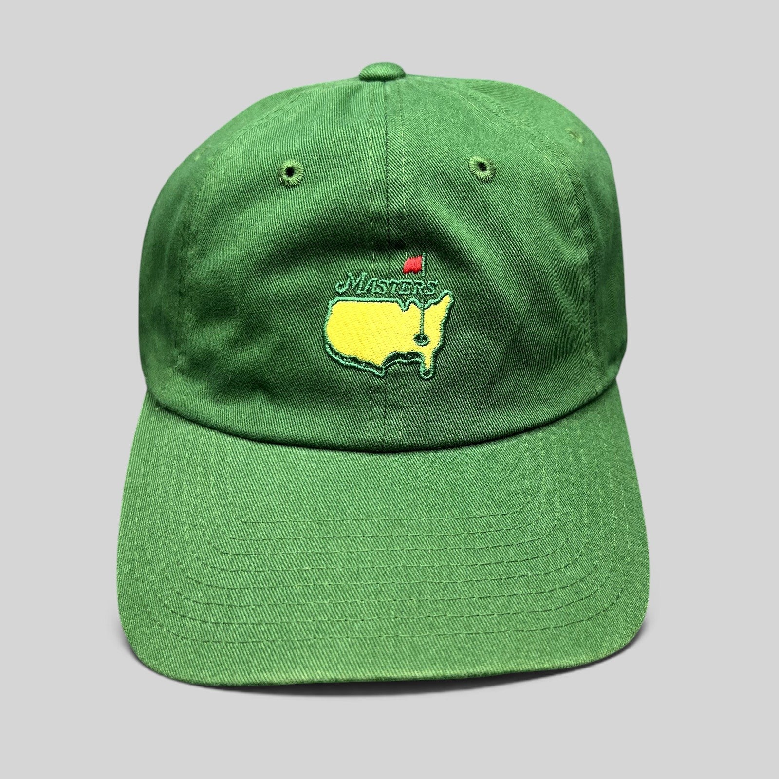 Raree Finds green cotton Masters Tournament strapback hat with embroidered Augusta National logo