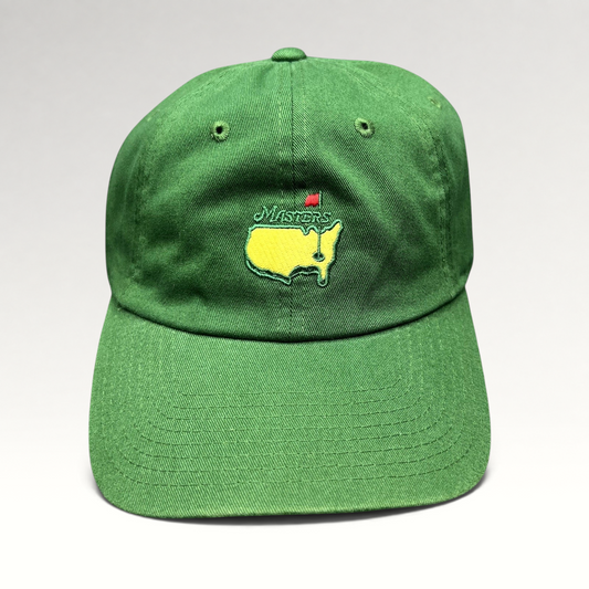 Raree Finds green cotton Masters Tournament strapback hat with embroidered Augusta National logo