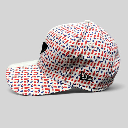 Raree Finds McLaren Formula 1 Team 9FIFTY stretch snapback hat with red and blue geometric print and side logo