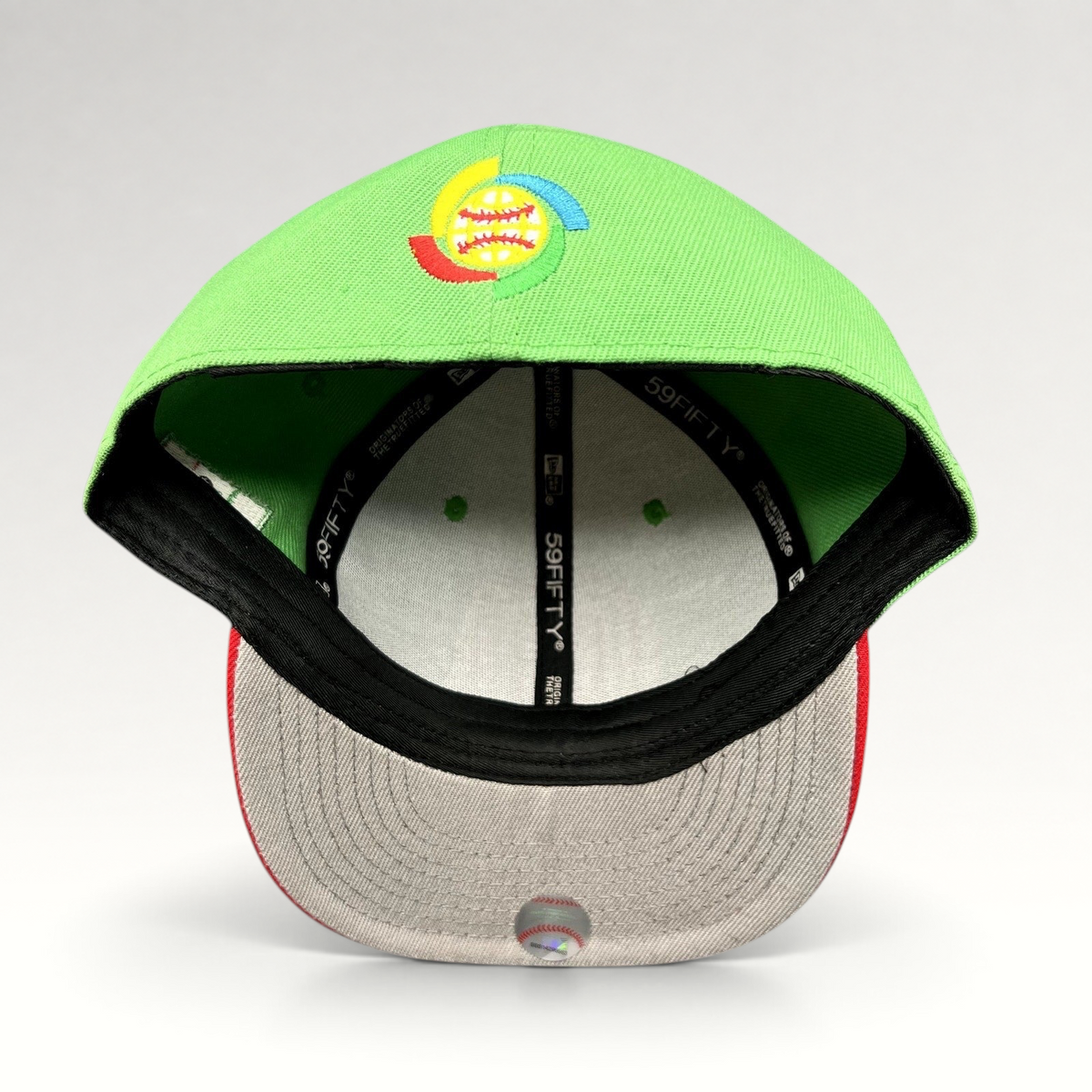 Raree Finds New Era 59FIFTY Mexico World Baseball Classic fitted hat interior showing gray undervisor and branding