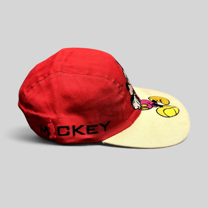 Raree Finds Disney Mickey Mouse youth snapback hat in red and white with embroidered character and side lettering