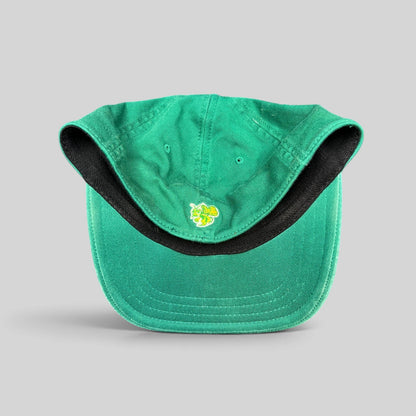 Raree Finds vintage 90s Mickey’s Malt Liquor green cotton cap featuring a gold hornet logo on the back