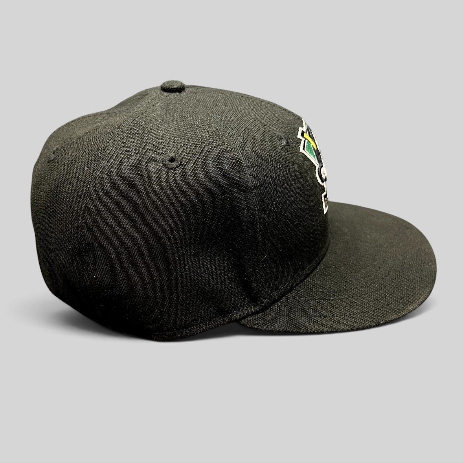 Raree Finds black Mighty Ducks 30th Anniversary New Era 59FIFTY fitted hat with embroidered goalie mask logo