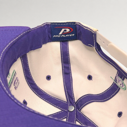 Raree Finds vintage Pro Player Milwaukee Bucks snapback hat interior label and white crown detail
