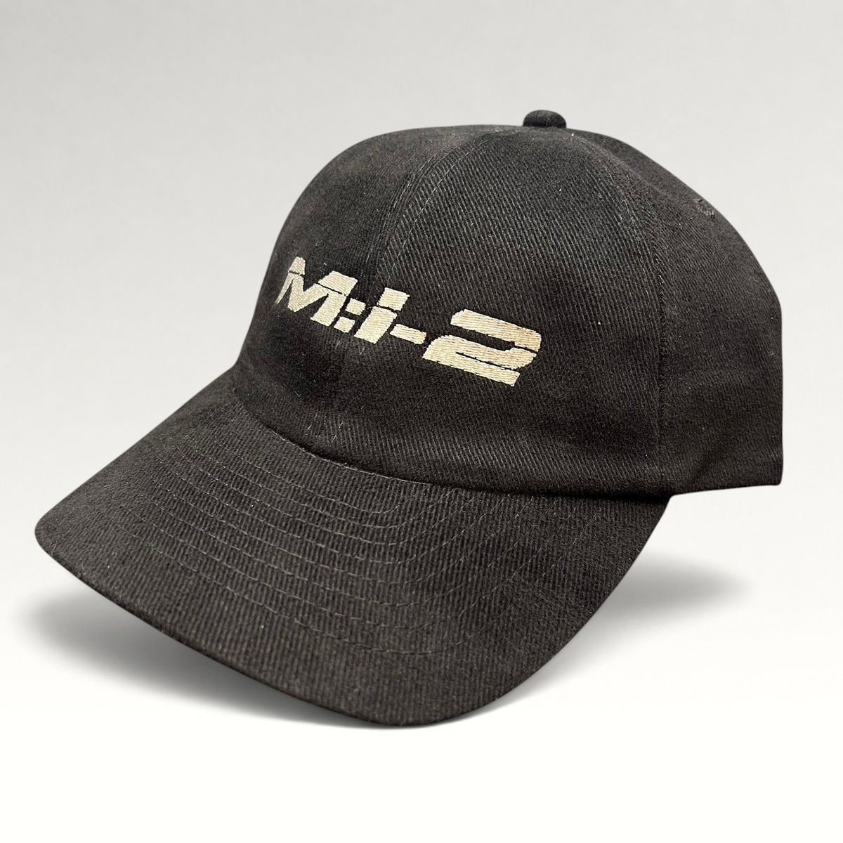 Raree Finds vintage black corduroy Mission Impossible 2 movie promo snapback hat with embroidered M:I-2 logo