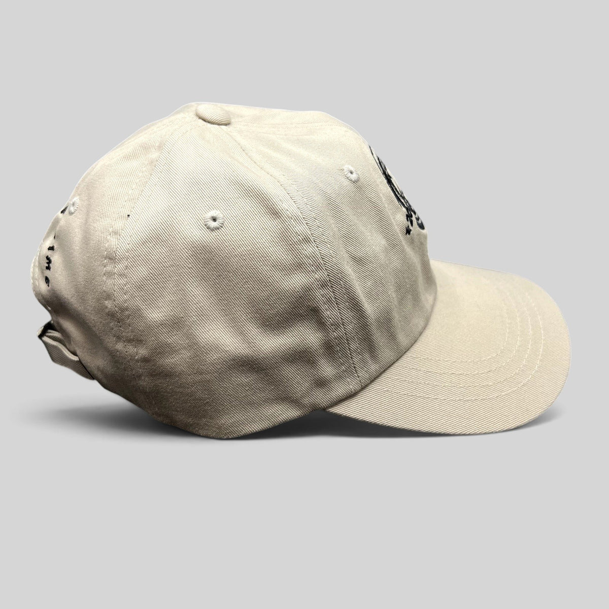 Raree Finds Monopoly GO cream strapback hat with curved brim and embroidered 2024 front graphic
